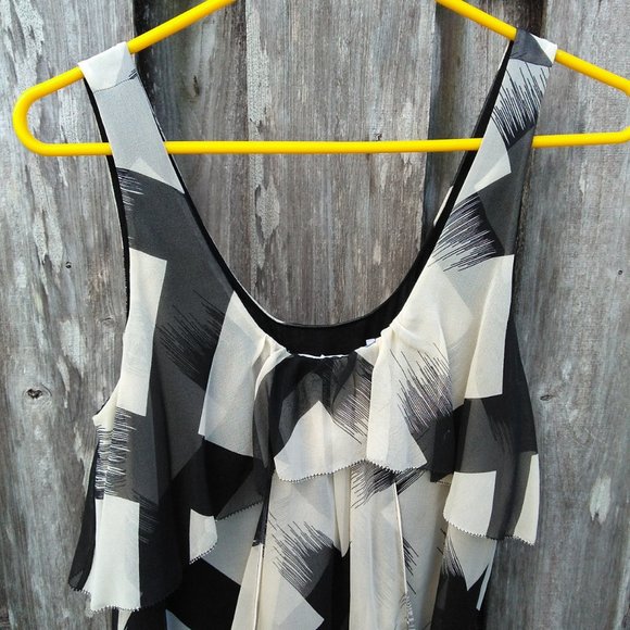 DIANE VON FURSTENBERG ANANAS  Abstract Silk Blouse 8 - Picture 2 of 5